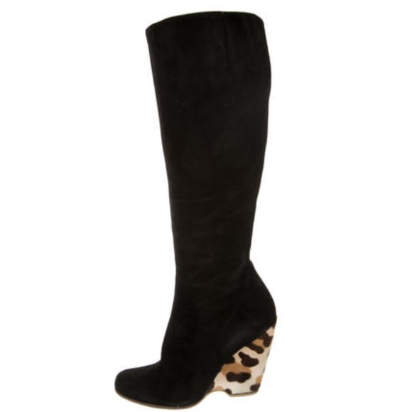 Giuseppe Zanotti Shoes - Giuseppe Zanotti Suede Wedge Boots Size 10